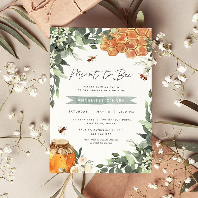 Invitación Naranja Blossom Honey Bee Bridal Shower (Subido por el creador)