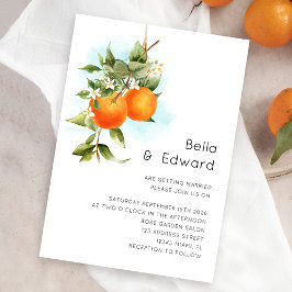 Invitación Naranja Boda de Citrus