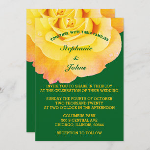 Invitación Naranja Boda del Boho verde del bosque floral amar