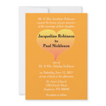 Naranja Boda del corazón del atardecer