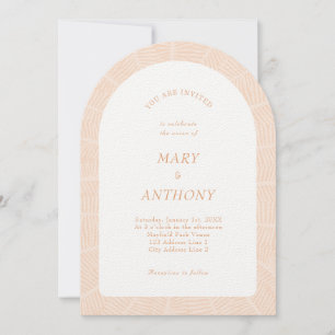 Invitación Naranja Boda tropical