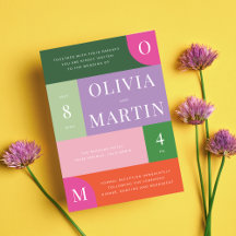 Naranja brillante y audaz y Boda rosa