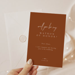 Invitación Naranja brunch serás mi señoría de honor