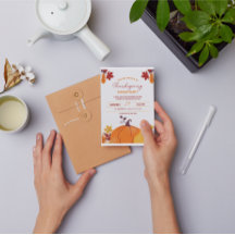 Naranja Calabaza fiesta de la cena de Acción de Gr