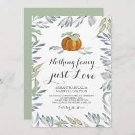 Invitación Naranja Calabaza Verdor Nada Fancy Love