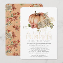 Naranja Calabaza y White Dahlia Baby Shower por co