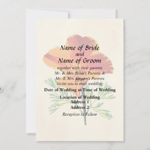 Invitación Naranja California Poppy