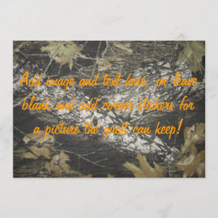 Invitación Naranja Camo
