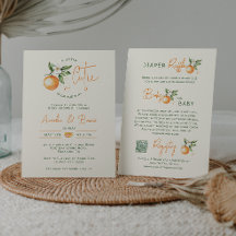 Naranja Citrus Pequeño Cutie Todo En Un Baby Showe