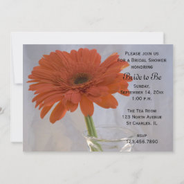 Invitación Naranja Daisy en la ducha de novias de Vase
