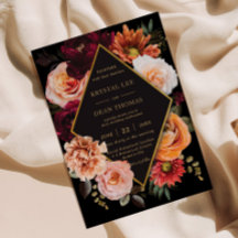 Naranja de Borgoña Oscuro Moody Boda floral
