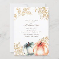 Naranja de calabaza acuática Baby Shower otoño de 