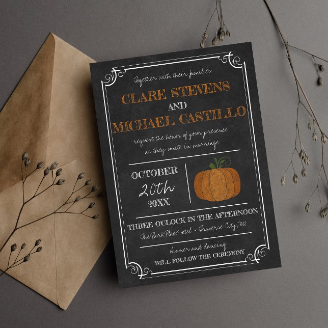 Invitación Naranja de calabaza de muerte hasta la muerte de l (Subido por el creador)