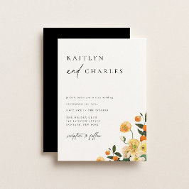 Invitación Naranja de Citrus Boda Floral