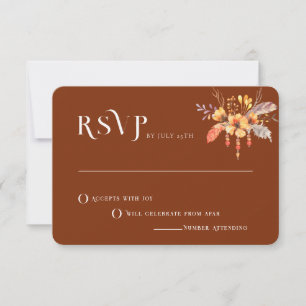 Invitación Naranja de ejemplo Moda quemado de texto negrita B