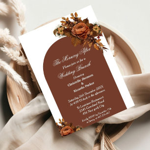 Invitación Naranja de escritura moderna boda brunch fiesta