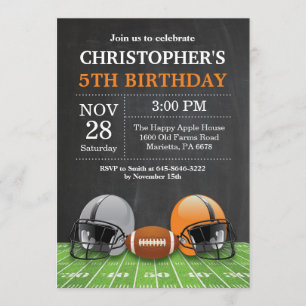 Invitación Naranja de la fiesta de cumpleaños de la invitació