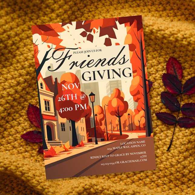 Invitación Naranja de otoño de Friendding (Subido por el creador)