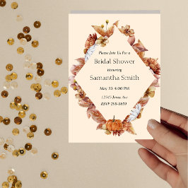 Invitación Naranja de otoño moderno BOHO Bridal Shower