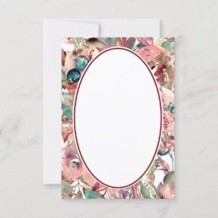 Invitación Naranja de presupuesto en blanco boda de acuarela 