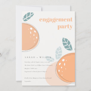 Invitación Naranja de resumen de corte de cortesía Negrita Co