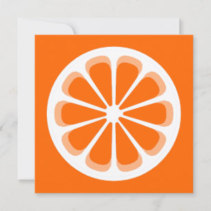Invitación naranja de rueda pinza
