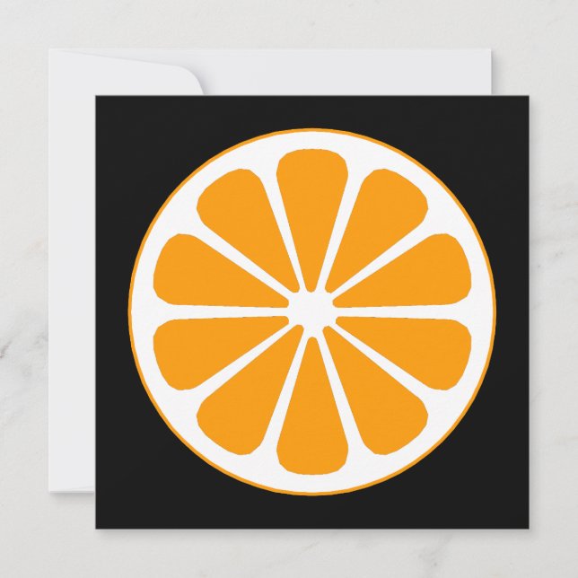 Invitación naranja de rueda pinza (Anverso)