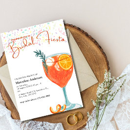 Invitación Naranja de sangre Cocktail Fiesta de novias mexica