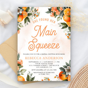 Invitación Naranja de Tangerina Principal  Citrus Bridal Duch