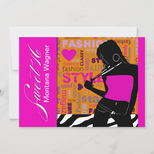 Invitación Naranja elegante de las rosas fuertes el | de la (Anverso)