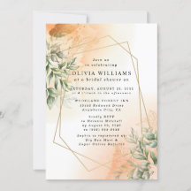 Naranja Elegante y romántico eucalipto hojas rústi