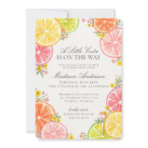 Naranja floral de Little Cutie Citrus Baby Shower