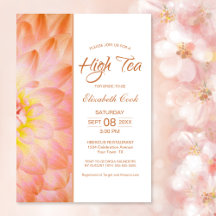 Naranja Floral High Tea Bridal Shower