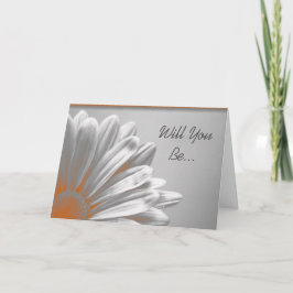 Invitación Naranja Floral Highlights Serás Mi Novia