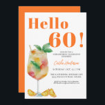 Invitación Naranja Fun Beber 60 cumpleaños<br><div class="desc">Invitación de cumpleaños 60 a tomar una bebida divertida naranja Haga que su evento sea memorable con esta divertida naranja color de agua frugal bebida por invitación de cumpleaños 60. Los colores vivos y las suaves pinceladas le dan al diseño un toque original y artístico, lo que lo convierte en...</div>