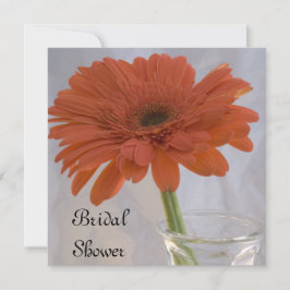 Invitación Naranja Gerber Daisy Bridal Shower