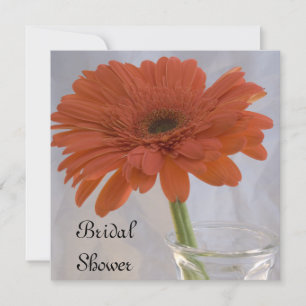 Invitación Naranja Gerber Daisy Bridal Shower