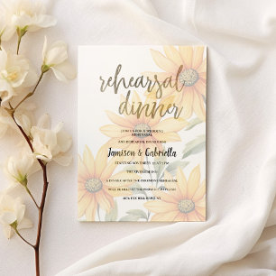 Invitación Naranja girasol verde floral Ensayo