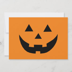 Invitación Naranja lindo jack o lantern divertido Halloween