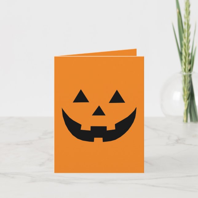 Invitación Naranja lindo jack o lantern divertido Halloween (Anverso)