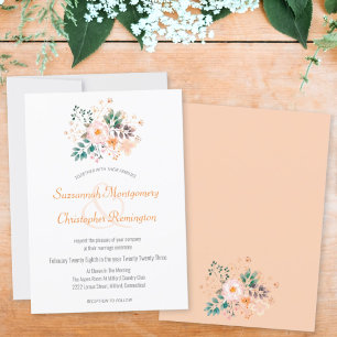 Invitación Naranja minimalista superior de la frontera Shade