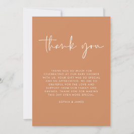 Invitación Naranja Moderna de Género Neutral Baby Shower Grac