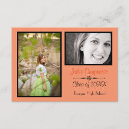Invitación Naranja/negro 2 Collage de fotos-Invitación 3x5 gr