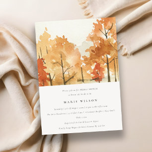Invitación Naranja oxidada Otoño Amarillo Árboles Caídos Duch