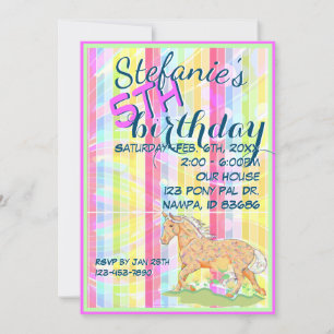 Invitación Naranja Palomino Cumpleaños III (banda de viento p
