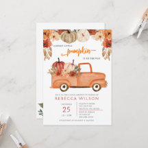 Naranja Pequeña Calabaza Género Baby Shower neutra