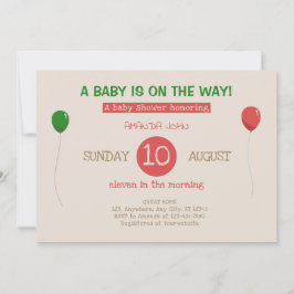 Invitación Naranja personalizado Cat Baby Shower