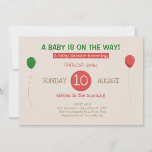 Invitación Naranja personalizado Cat Baby Shower