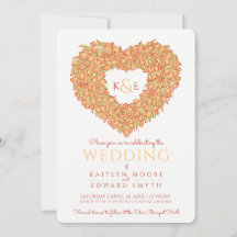 Naranja primavera tulipanes flor corazón arte boda