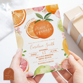 Invitación Naranja principal de hielo Citrus Bridal Shower